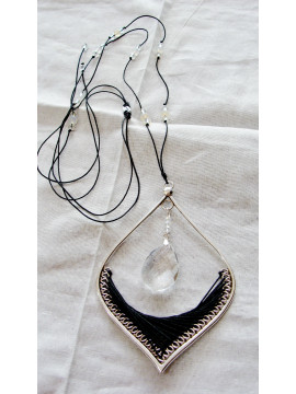 Silver necklace with preciosa