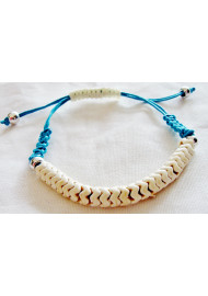 Unisex macrame bracelet - coral