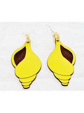 Leather earring with 925 silver 
