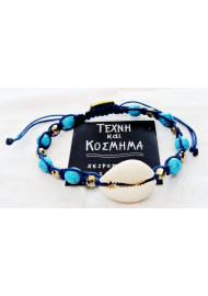 Bracelet with shell and mineral beads