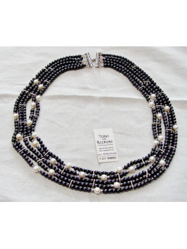 Necklace (40 cm) with 5 rows of hematite