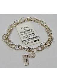 Silver (925th) bracelet with double chain.