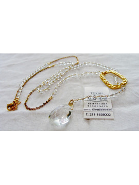 Rosary and preciosa crystal necklace