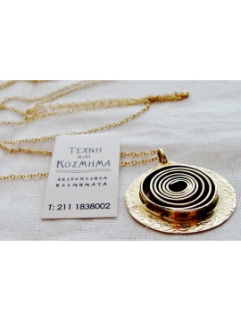 Long (62 cm) spiral necklace