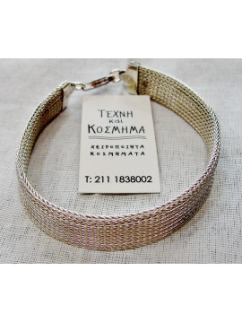 Silver (925th) bracelet design braided
