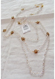 Necklace with 3 rows of SW rosary