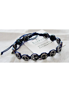 Men's bracelet with hematite - anchor