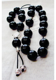 Rosary made of vinyl beads - H.