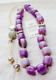 Rosary made of vinyl beads - Θ