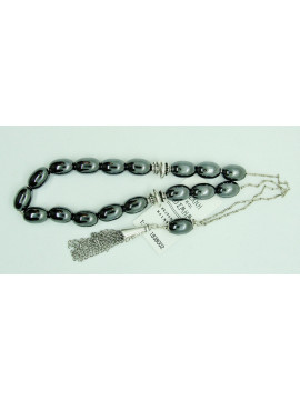 Rosary with oval hematite (Φ-10 mm) D.S.