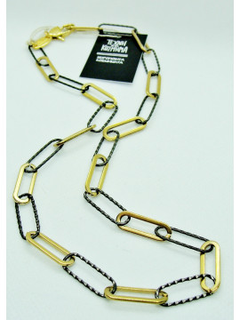 Steel chain (45 cm.) Gold - black