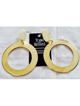 Earring (stud) disk - circle