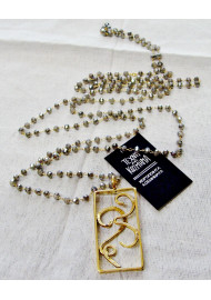 Long necklace (65 cm) with rosary (crystal)