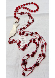 Ruby agate necklace (tagye)