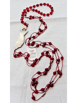 Ruby agate necklace (tagye)