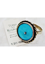 Turquoise Mineral Ring (Disc)
