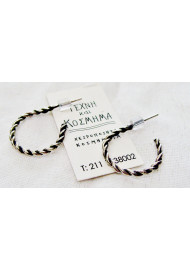 Hoop earring - screw aged