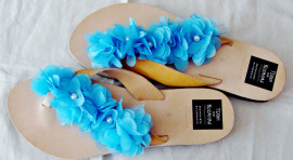 Leather Sandal (Flower)