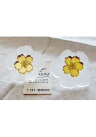 Plexiglass flower earring