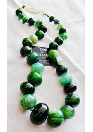 Agate beads  in green or blue shades