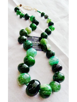 Agate beads  in green or blue shades