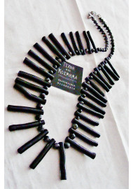 Black Coral beads (Single Row)