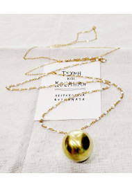 Long (65 cm) necklace - ball with small pearls