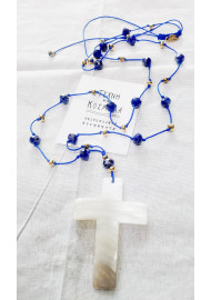 Mother of pearl cross necklace