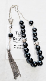 Rosary with hematite mineral beads