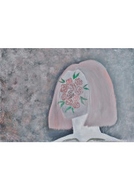 Πίνακας ζωγραφικής -  Κορίτσι με λουλούδια