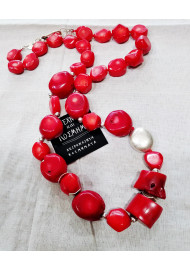 Natural red coral necklace