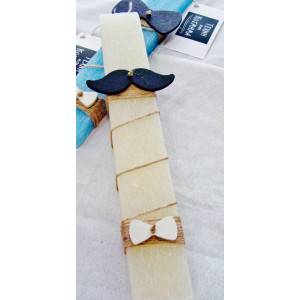 Easter candle 25 cm.: Mustache or bow tie